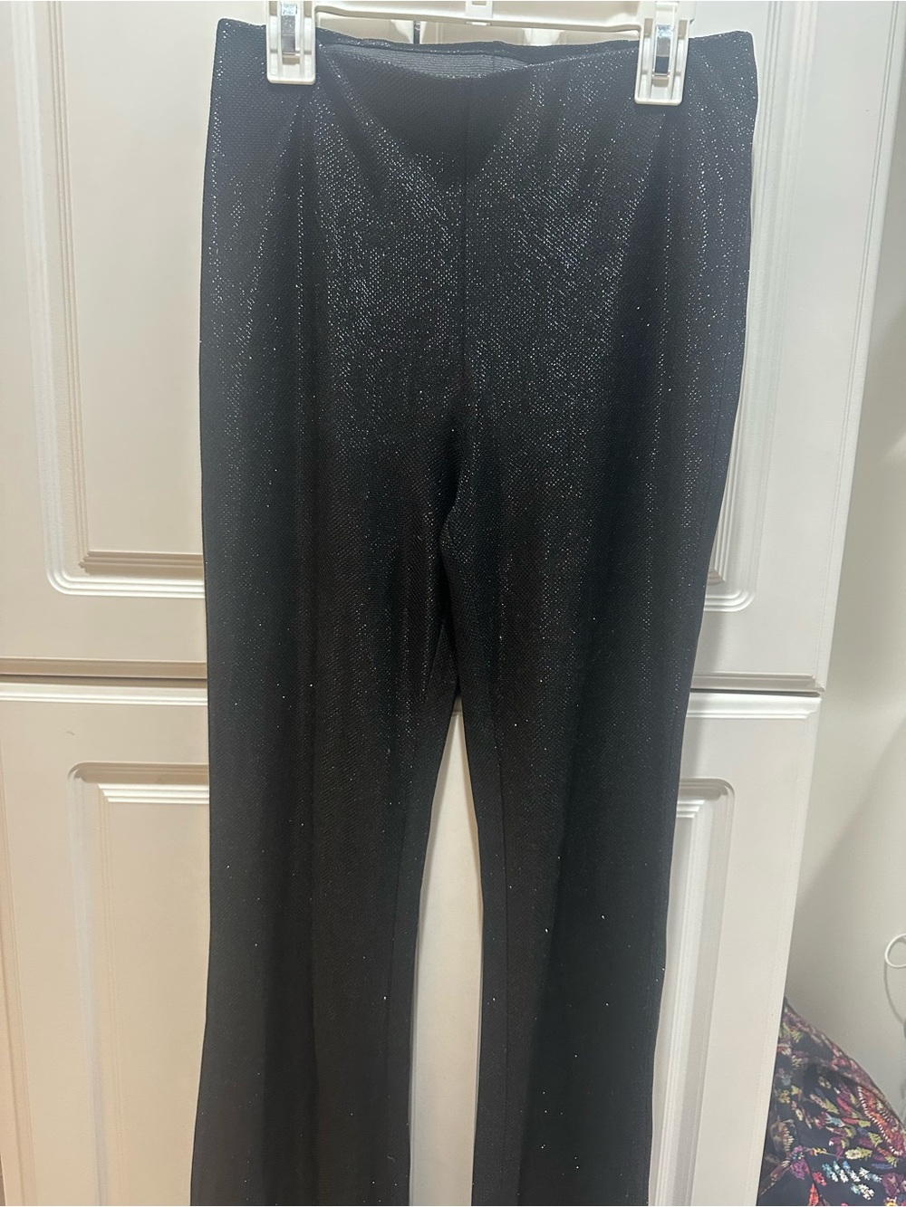 H&M Black Shimmer Boot-Cut Pants